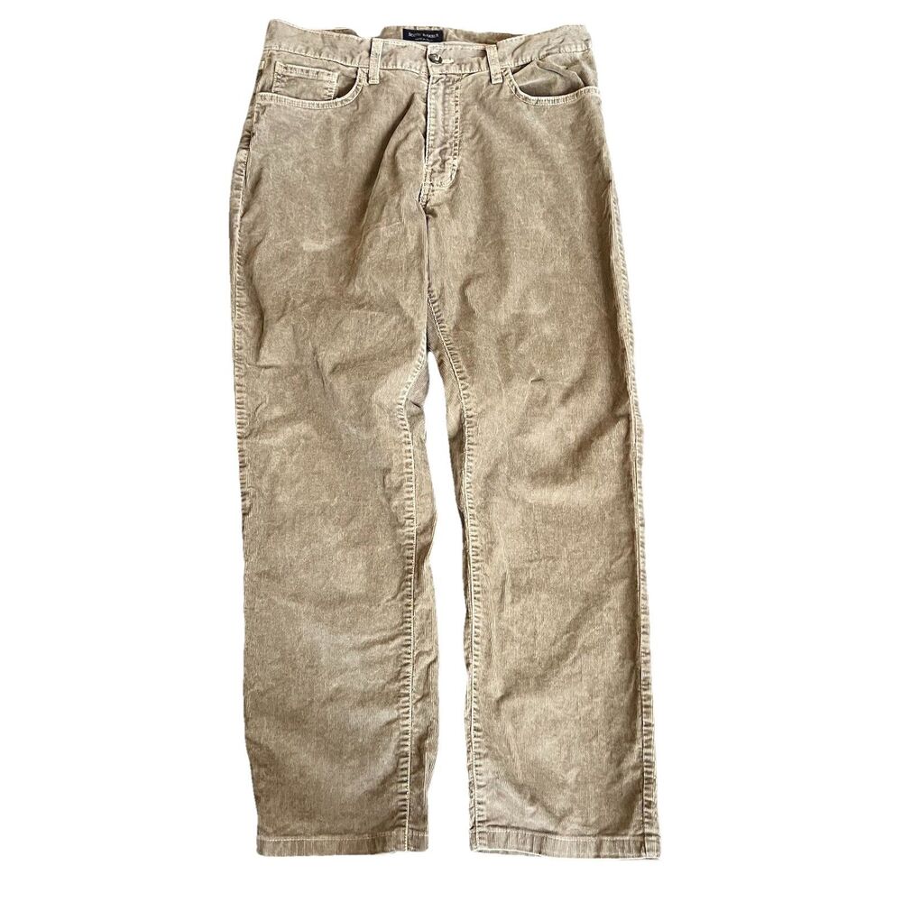 Scott Barber Caspio Five Pocket Jean Cut Corduroy Pants‎ 35 Camel Color